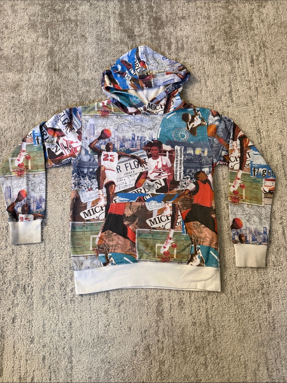 Nike Jordan Brand Michael Jordan Graphic Basketball Print Hoodie - Multicolor